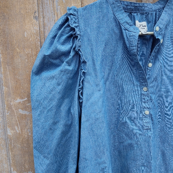 Denim J. Crew Blouse - Picture 3 of 8